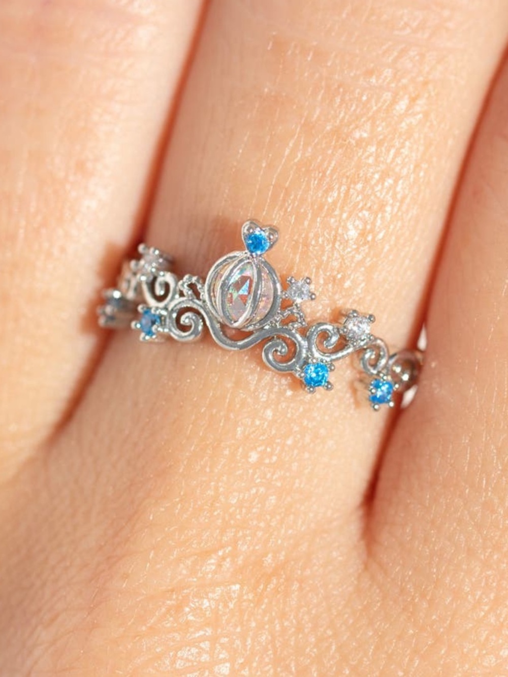 Girls Crew Disney Cinderella Carriage Adjustable Ring